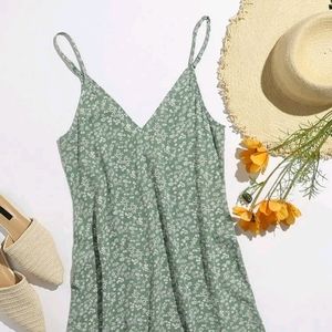 Green flower dress